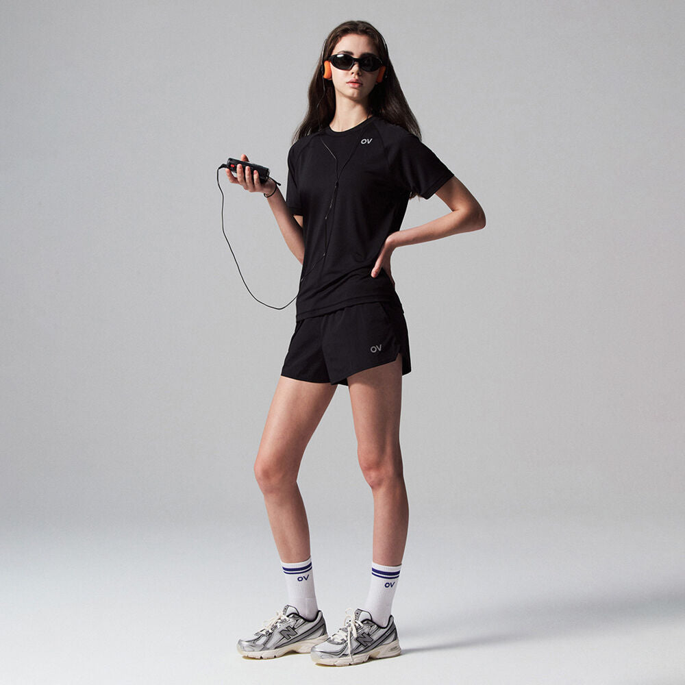 OUTDOOR VOICES Technol-OV DRY FLEX TEE (BLACK)