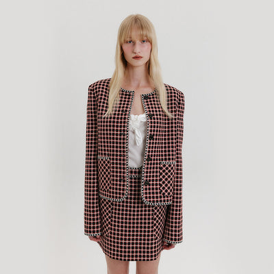 Tweed Short Jacket - Red