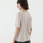 KOZNOK Maria Nagrang Layered Cotton Summer Women's Short Sleeve T-Shirt Inner Tee Indie Pink