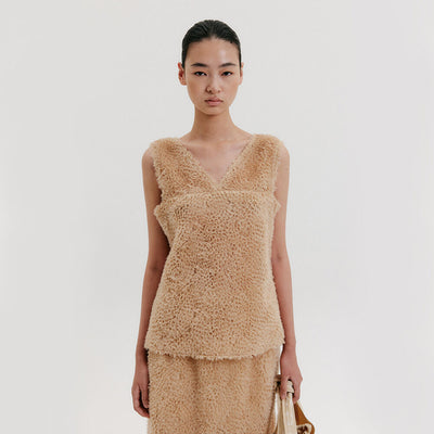 V-Neck Sleeveless - Beige