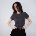 RoséFrantz Floral Sketch Graphic T-shirt [Charcoal]