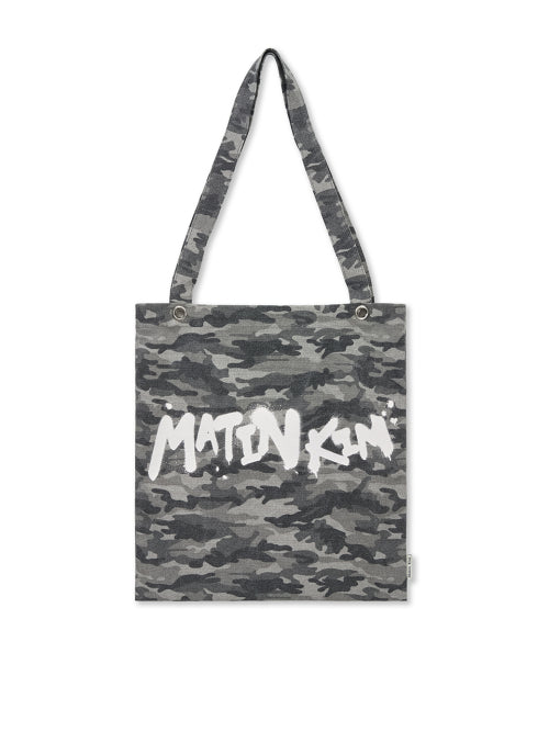 MATIN KIM MATIN KIM Camouflage Ecobag in Grey