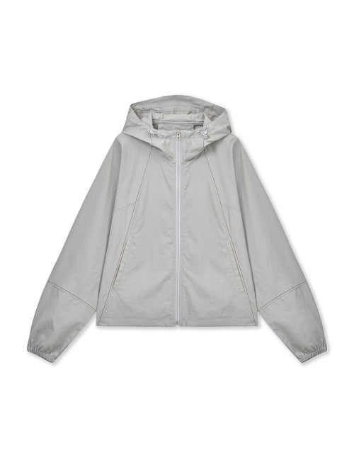 MATIN KIM MATIN KIM Cropped Back Logo Hoody Wind Breaker
