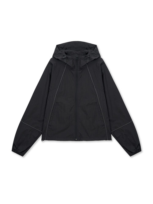 MATIN KIM MATIN KIM Cropped Back Logo Hoody Wind Breaker