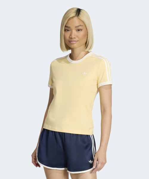 ADIDAS ADIDAS 3-Stripe Slim T-shirt - Orange Tint