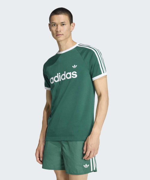 ADIDAS ADIDAS 3-Stripe Slim Ringer T-shirt - Green