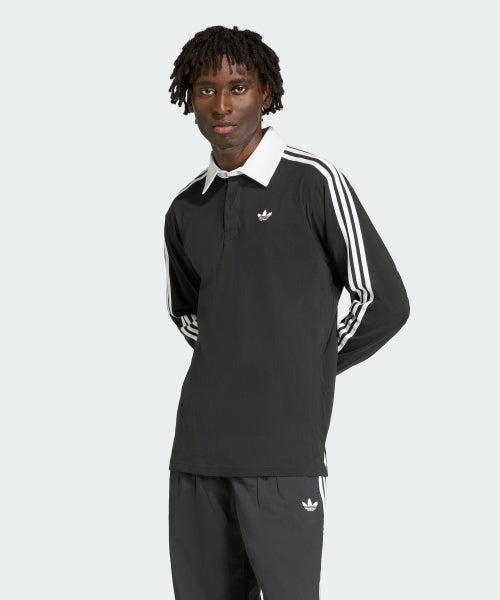 ADIDAS ADIDAS 3-Stripe Rugby Long Sleeve Polo