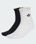 ADIDAS ADIDAS Ruffle Quarter Socks Size