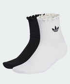 ADIDAS ADIDAS Ruffle Quarter Socks Size