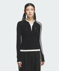 ADIDAS ADIDAS Premium 3-Stripe Button Crew Sweatshirt