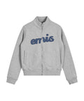 EMIS EMIS T-Shirt Lettering Logo Zip-Up Melange Gray