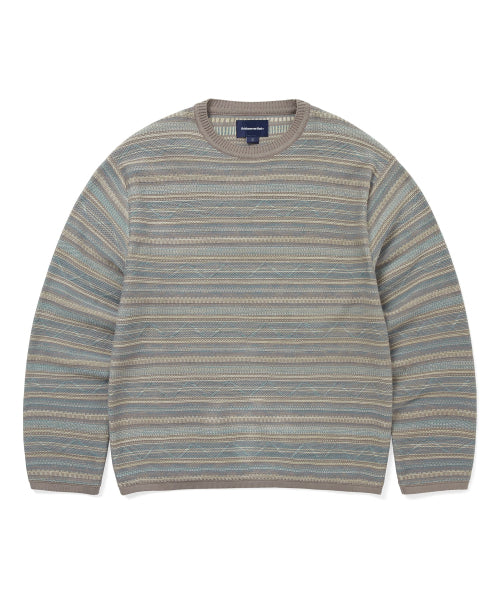 THISISNEVERTHAT THISISNEVERTHAT Pattern Knit Crew Slate