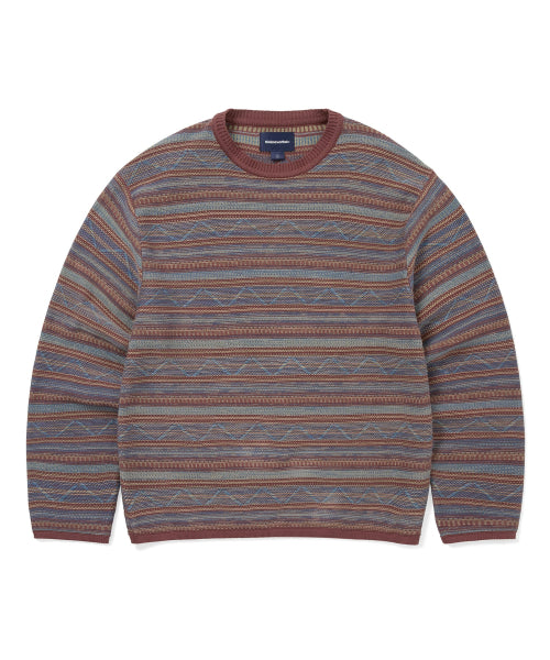 THISISNEVERTHAT THISISNEVERTHAT Pattern Knit Crew Sweatshirt