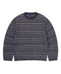 THISISNEVERTHAT THISISNEVERTHAT Sweatshirt Pattern Knit Crew Dark Purple