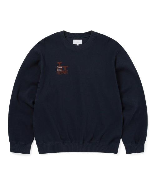 THISISNEVERTHAT THISISNEVERTHAT Basic Note Crewneck Navy