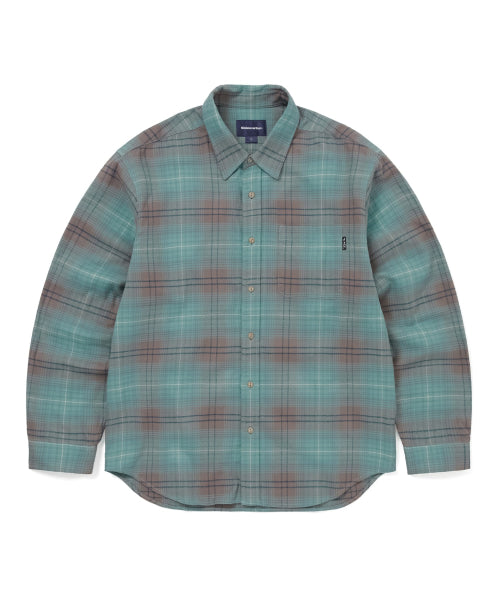 THISISNEVERTHAT THISISNEVERTHAT Flannel Check Shirt Teal