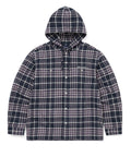 THISISNEVERTHAT THISISNEVERTHAT Flannel Hooded Check Shirt Purple