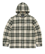 THISISNEVERTHAT THISISNEVERTHAT Flannel Hooded Check Shirt Green