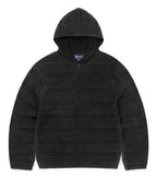 THISISNEVERTHAT THISISNEVERTHAT Crochet Knit Zip Hoodie Washed Black