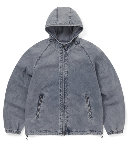 THISISNEVERTHAT THISISNEVERTHAT SP-Logo Denim Windbreaker Washed Blue