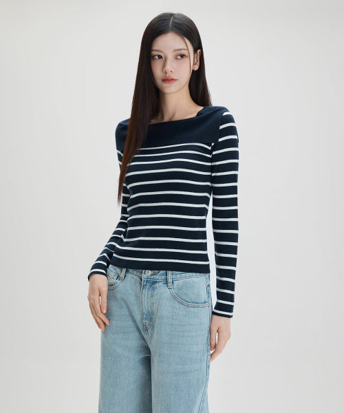 MIXXO MIXXO Off-shoulder Slim Pullover C