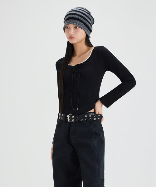 MIXXO MIXXO T-Shirt Lace-up Cut