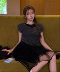 MIXXO MIXXO T-Shirt Dot See-Through Layered (C)