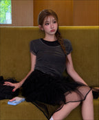 MIXXO MIXXO T-Shirt Dot See-Through Layered (C)