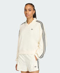 ADIDAS ADIDAS Terry Towel V-neck Long Sleeve Polo Shirt
