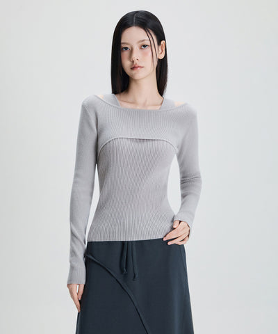 MIXXO Sleeveless Layered Bolero Pullover S
