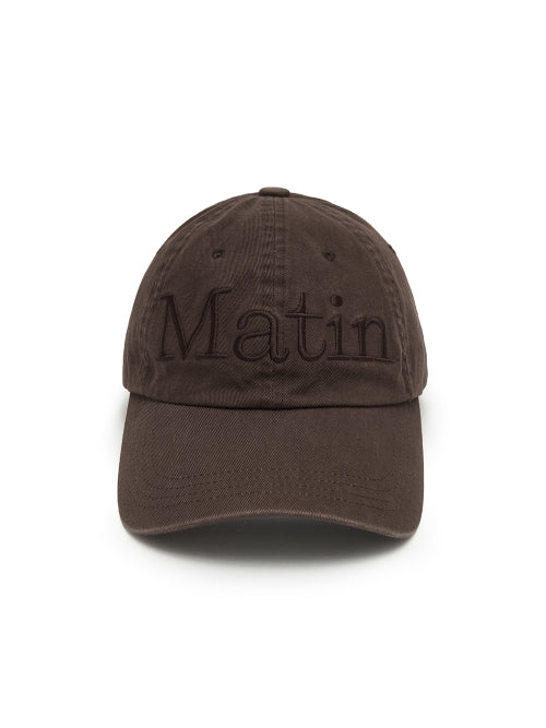 MATIN KIM MATIN KIM Washed Ball Cap in Brown