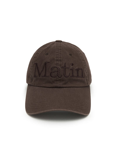 MATIN KIM Washed Ball Cap in Brown