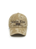 MATIN KIM MATIN KIM CAMOUFLAGE LOGO BALL CAP in Beige