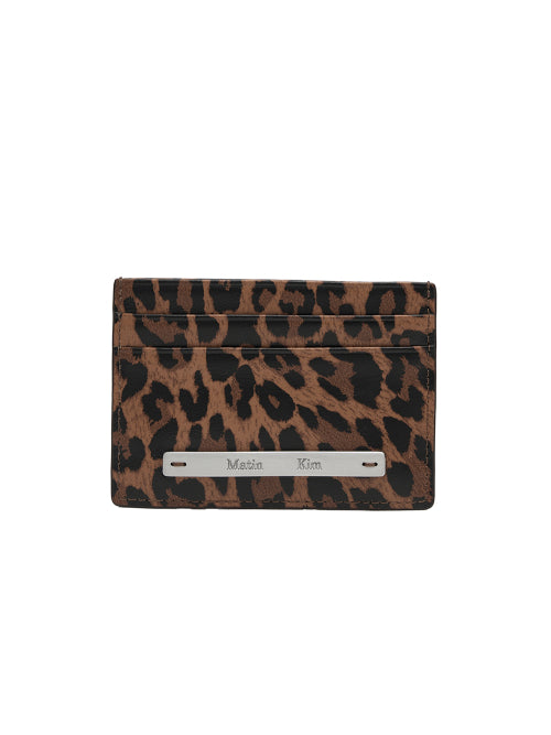 MATIN KIM MATIN KIM Leopard Vintage Card Wallet