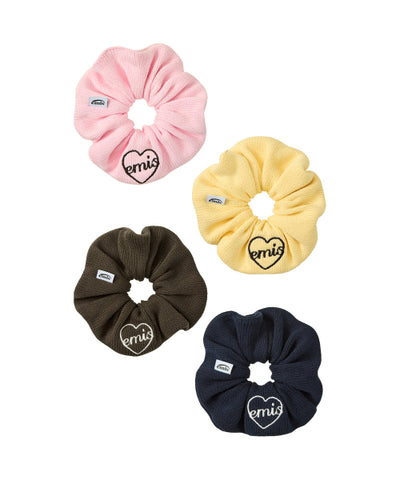 EMIS Heart Logo Knit Scrunchie