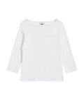 EMIS EMIS T-Shirt Boat Neck 3/4 Sleeve - White