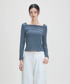 MIXXO MIXXO T-Shirt Striped Long Sleeve