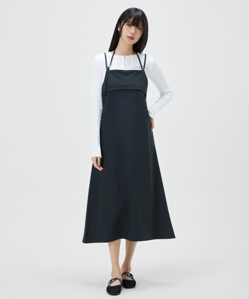 MIXXO MIXXO Halter Layered Long Dress