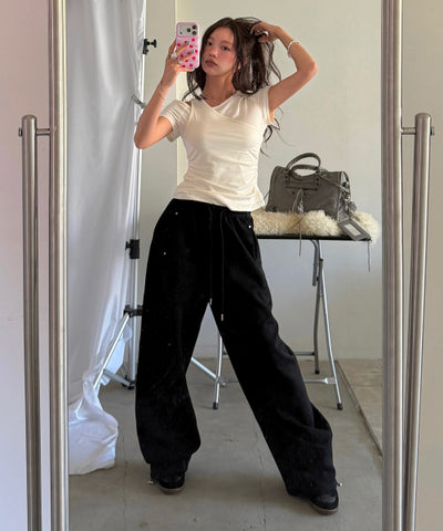 MIXXO Curved Banding Pants Women S