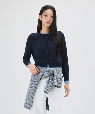 MIXXO Color Combination Layered Button Pullover S