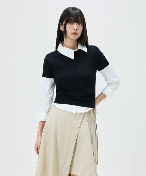 MIXXO MIXXO Knitwear Round Neck Short Sleeve Pullover