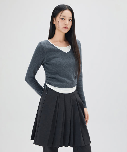 MIXXO MIXXO V-neck Layered Pullover S