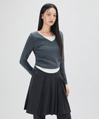 MIXXO MIXXO V-neck Layered Pullover S