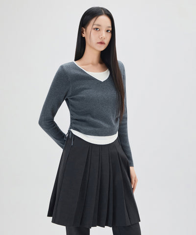 MIXXO V-neck Layered Pullover S