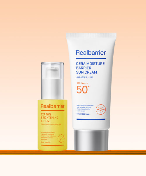 REAL BARRIER Tranexamic Acid 10% Radiance Serum 30ML + Cera Moisture Barrier Sun Cream 50ML