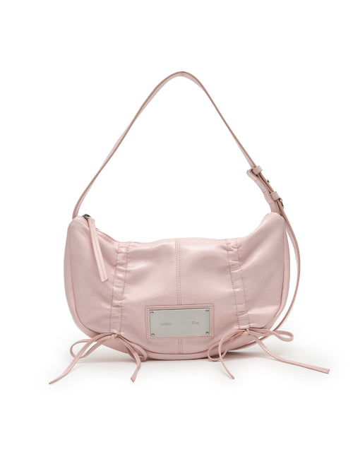MATIN KIM MATIN KIM Half Shirring Ribbon Round Bag