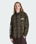 ADIDAS ADIDAS Flannel Long Sleeve Work Shirt - Focus Olive