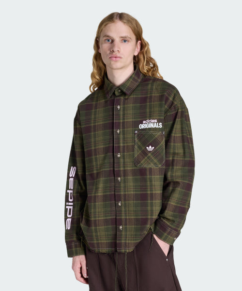 ADIDAS ADIDAS Flannel Long Sleeve Work Shirt - Focus Olive
