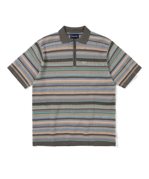 THISISNEVERTHAT THISISNEVERTHAT Striped S/S Knit Polo Unisex