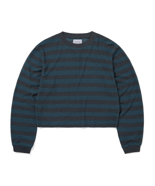 THISISNEVERTHAT THISISNEVERTHAT Mesh Striped W Crewneck Dark Brown